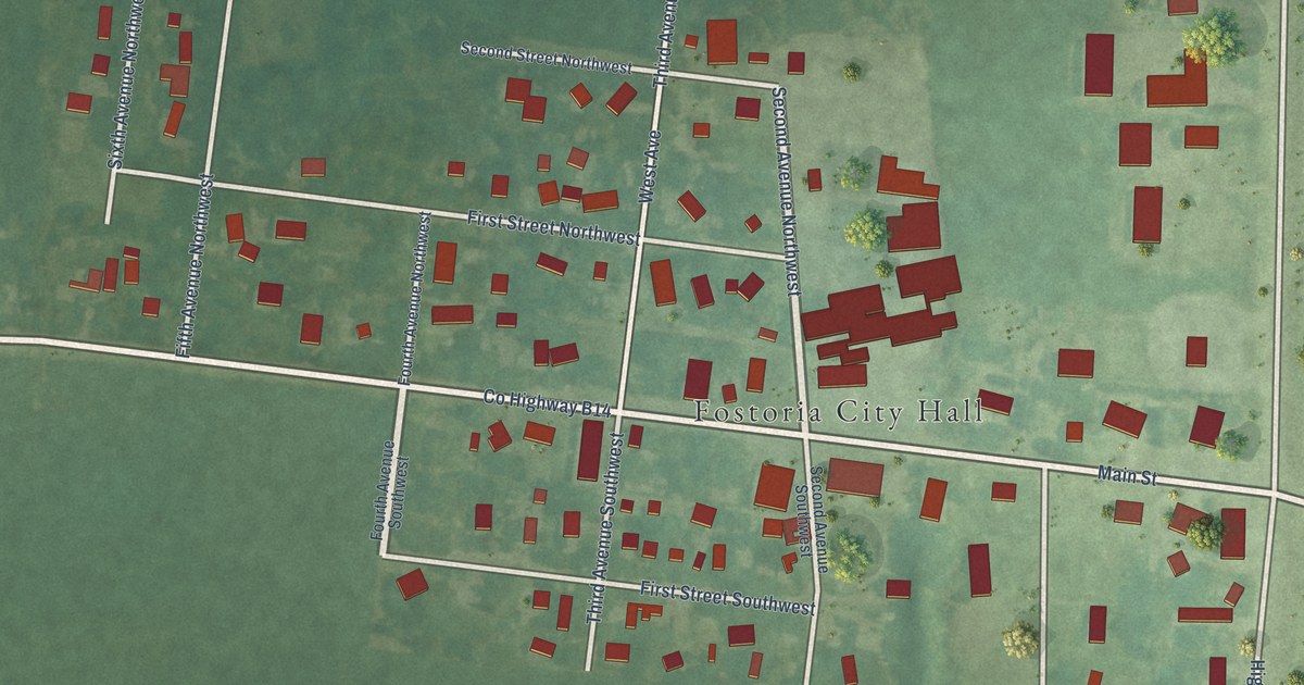 Map of Fostoria, Iowa in 2026