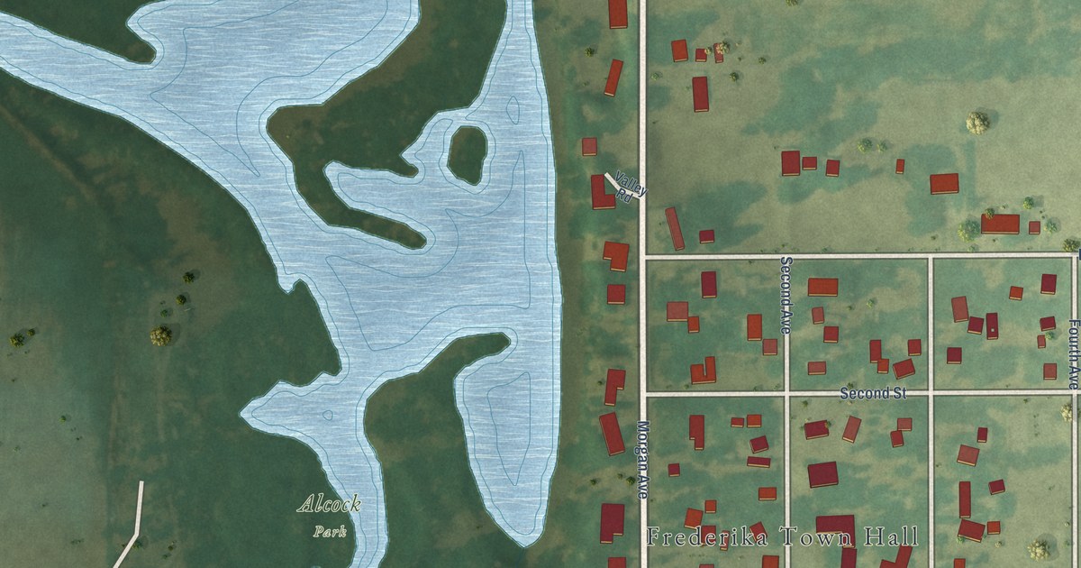 Map of Frederika, Iowa in 2026