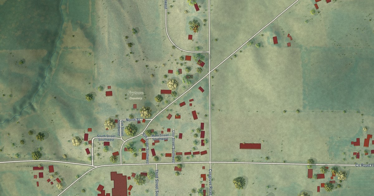 Map of Frytown, Iowa in 2026