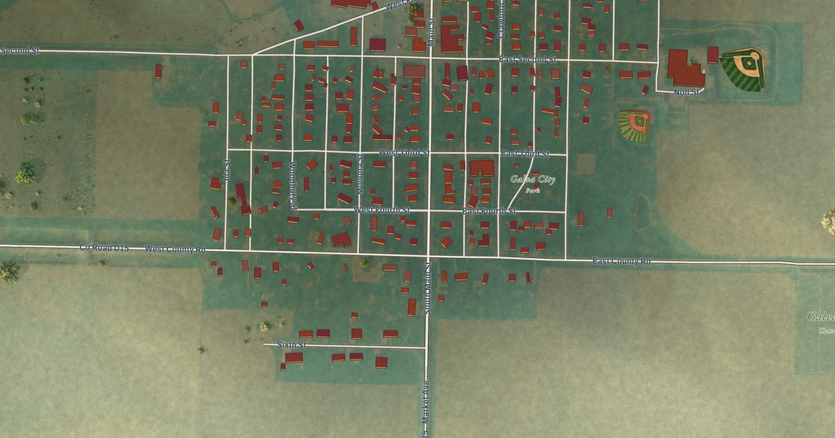Map of Galva, Iowa in 2026