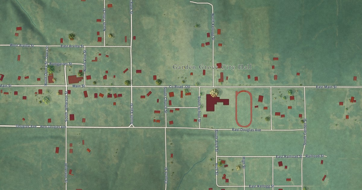 Map of Garden Grove, Iowa in 2026