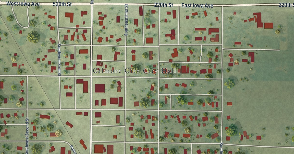 Map of Gilmore City, Iowa in 2026