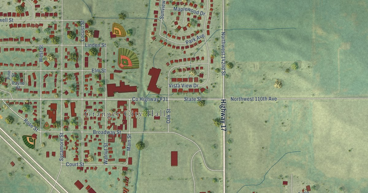 Map of Granger, Iowa in 2026