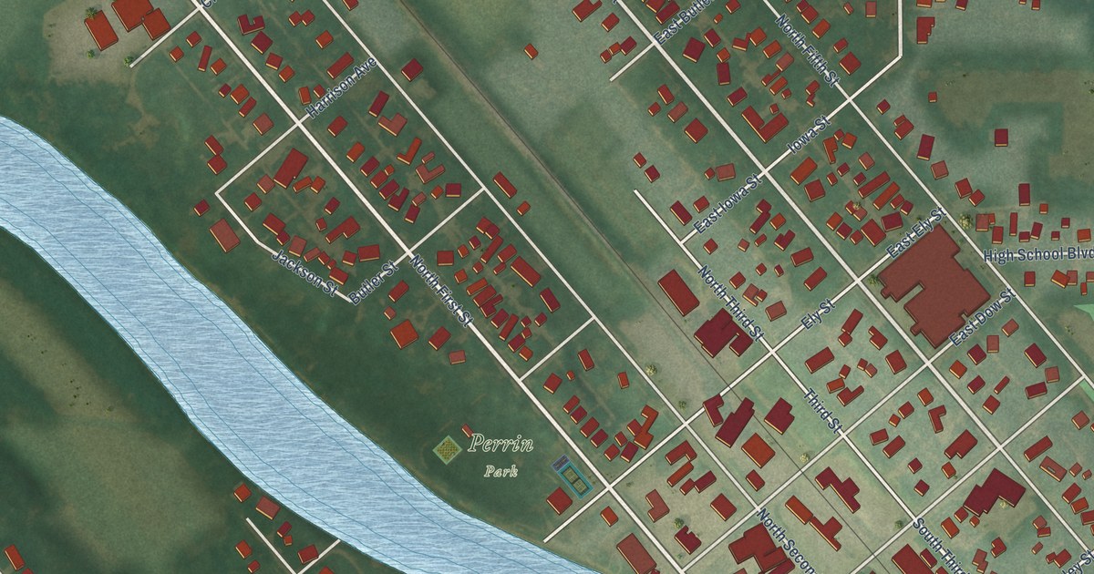 Map of Greene, Iowa in 2026