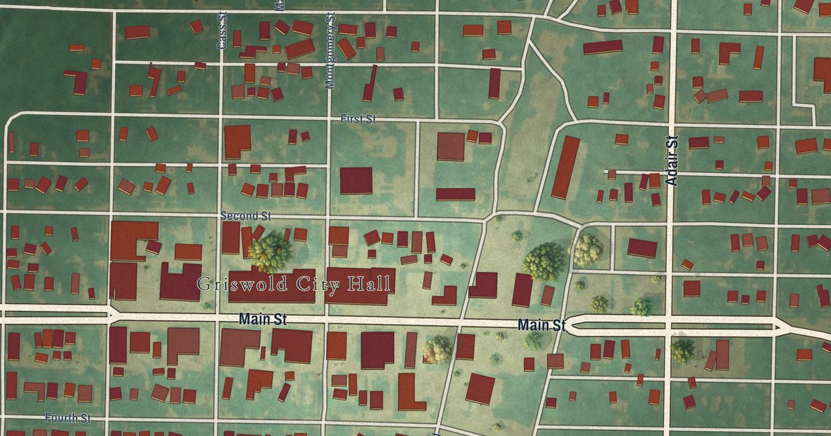 Map of Griswold, Iowa in 2026