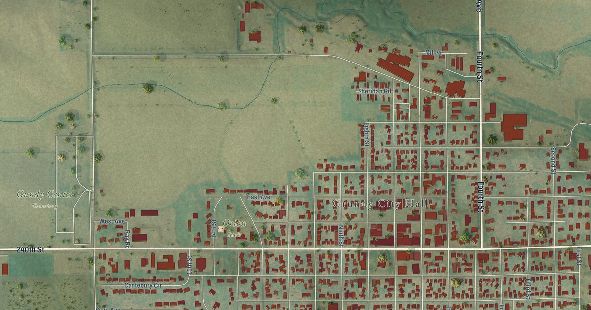 Map of Grundy Center, Iowa in 2026