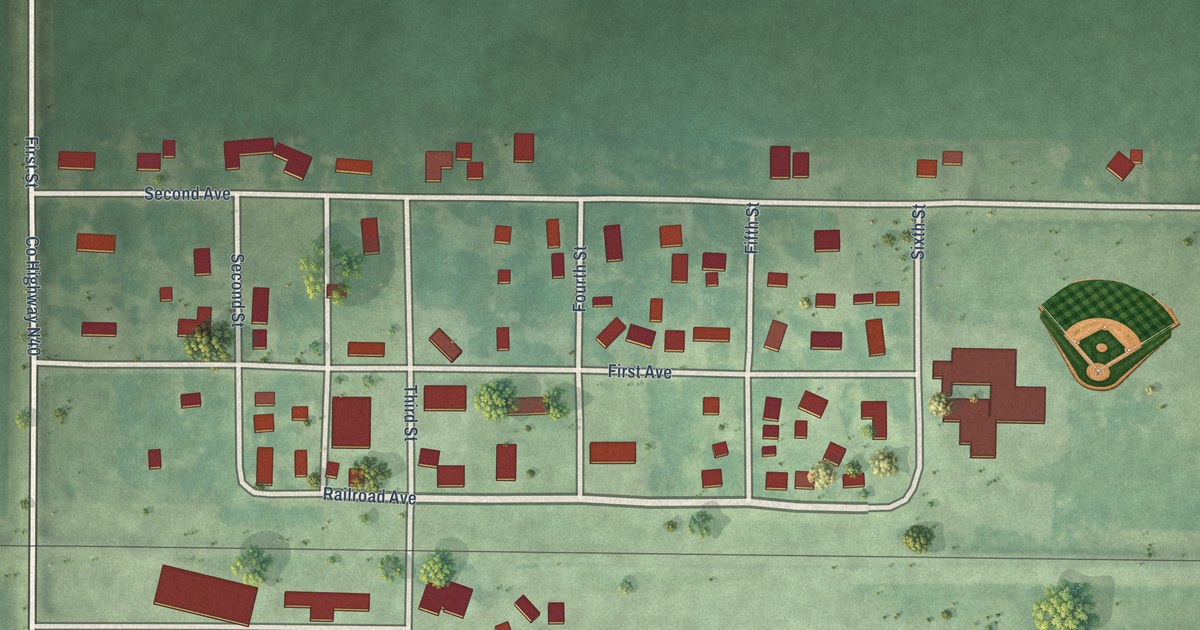 Map of Gruver, Iowa in 2026