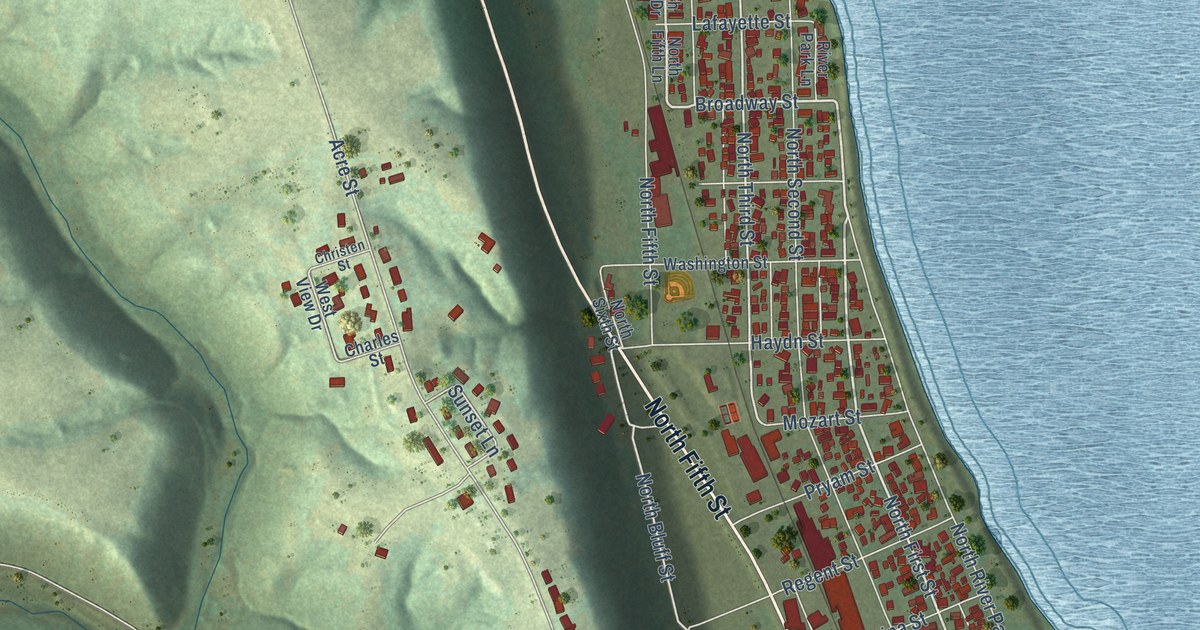 Map of Guttenberg, Iowa in 2026