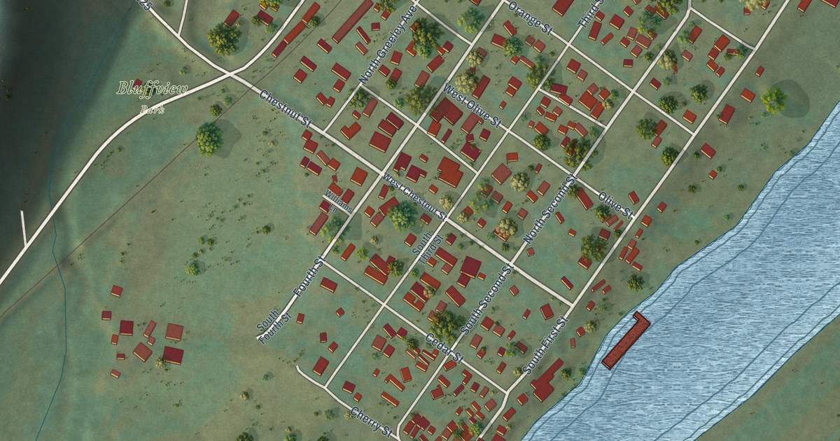 Map of Harpers Ferry, Iowa in 2026