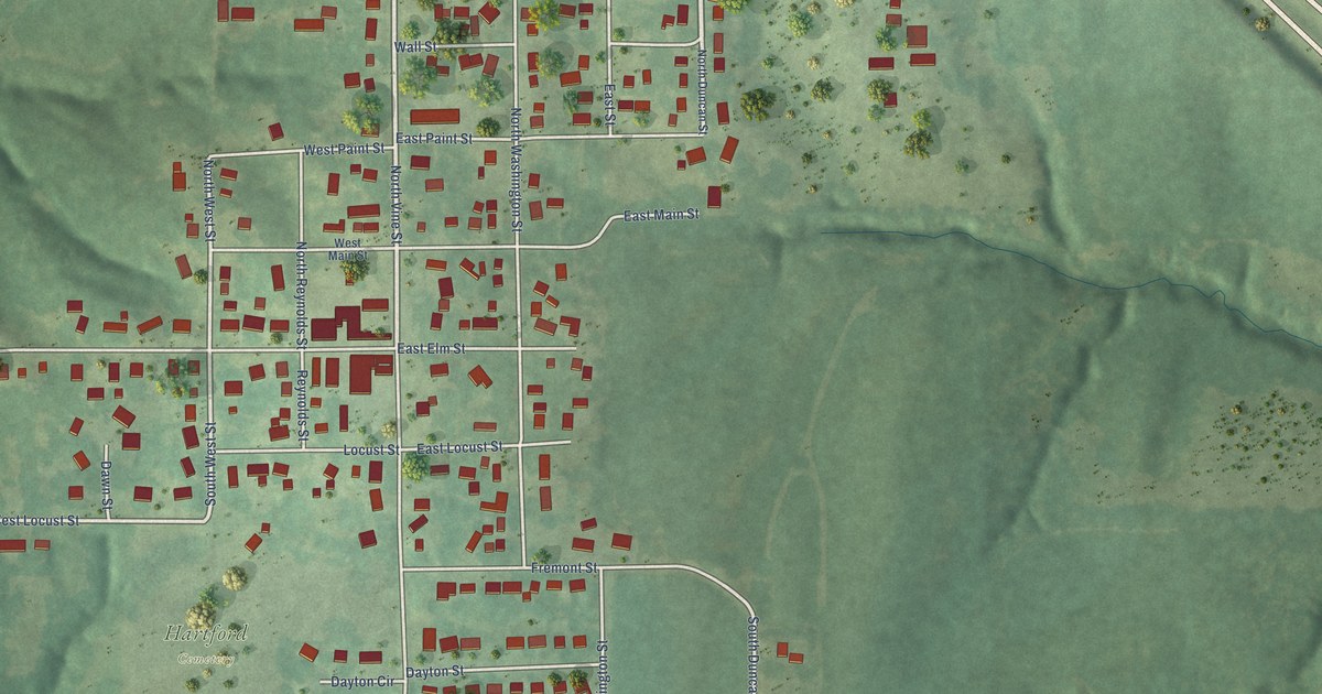 Map of Hartford, Iowa in 2026