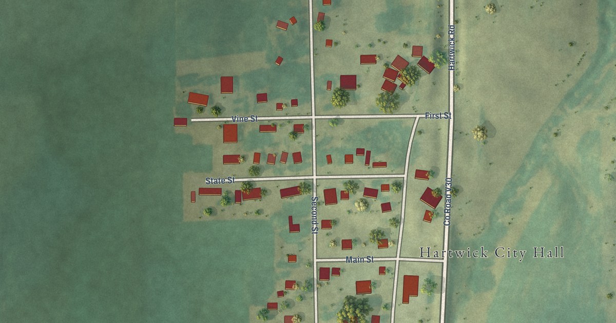 Map of Hartwick, Iowa in 2026