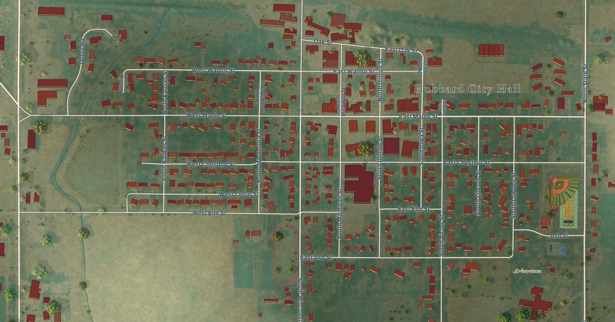 Map of Hubbard, Iowa in 2026