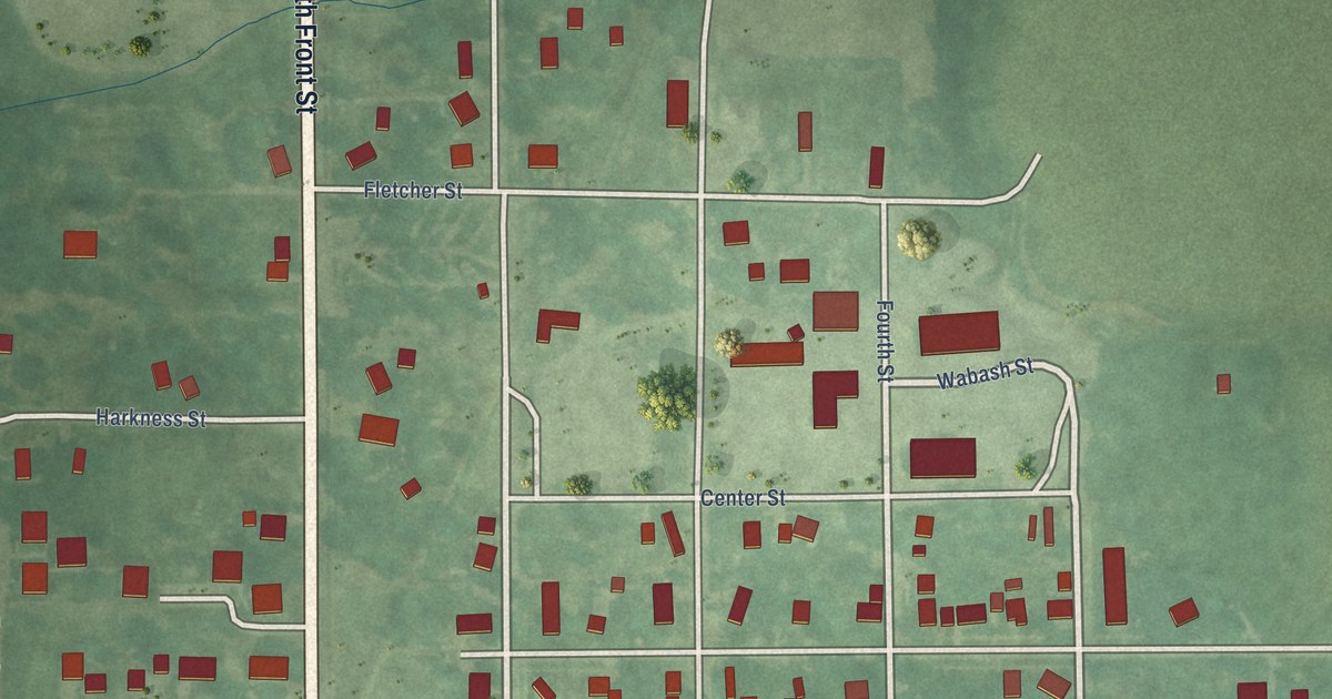Map of Humeston, Iowa in 2026