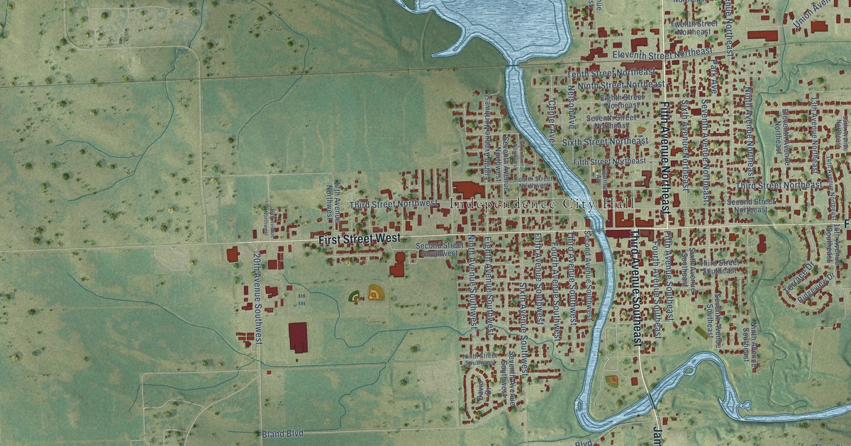Map of Independence, Iowa in 2026