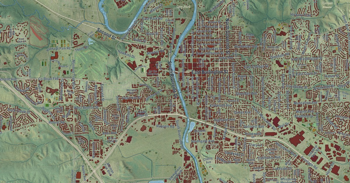Map of Iowa City, Iowa in 2026