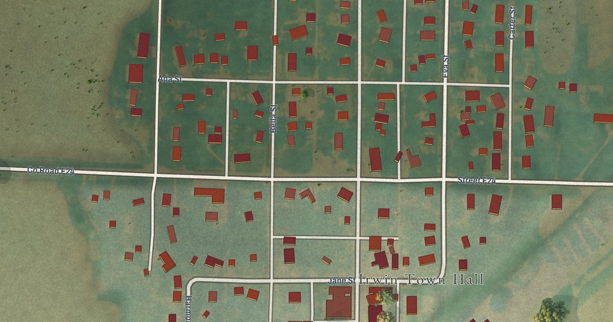 Map of Irwin, Iowa in 2026
