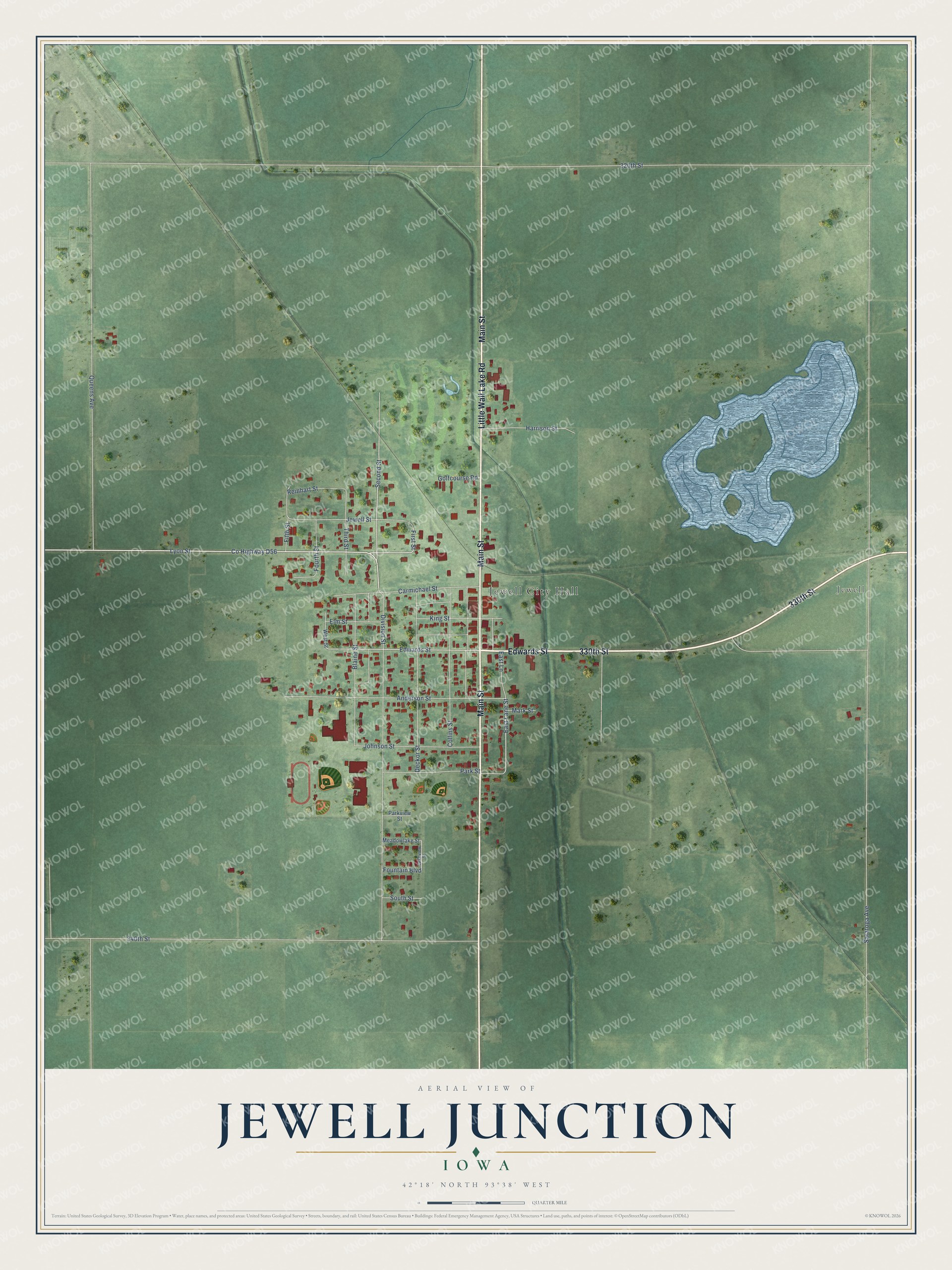 Watermarked full-map preview of Jewell Junction, Iowa