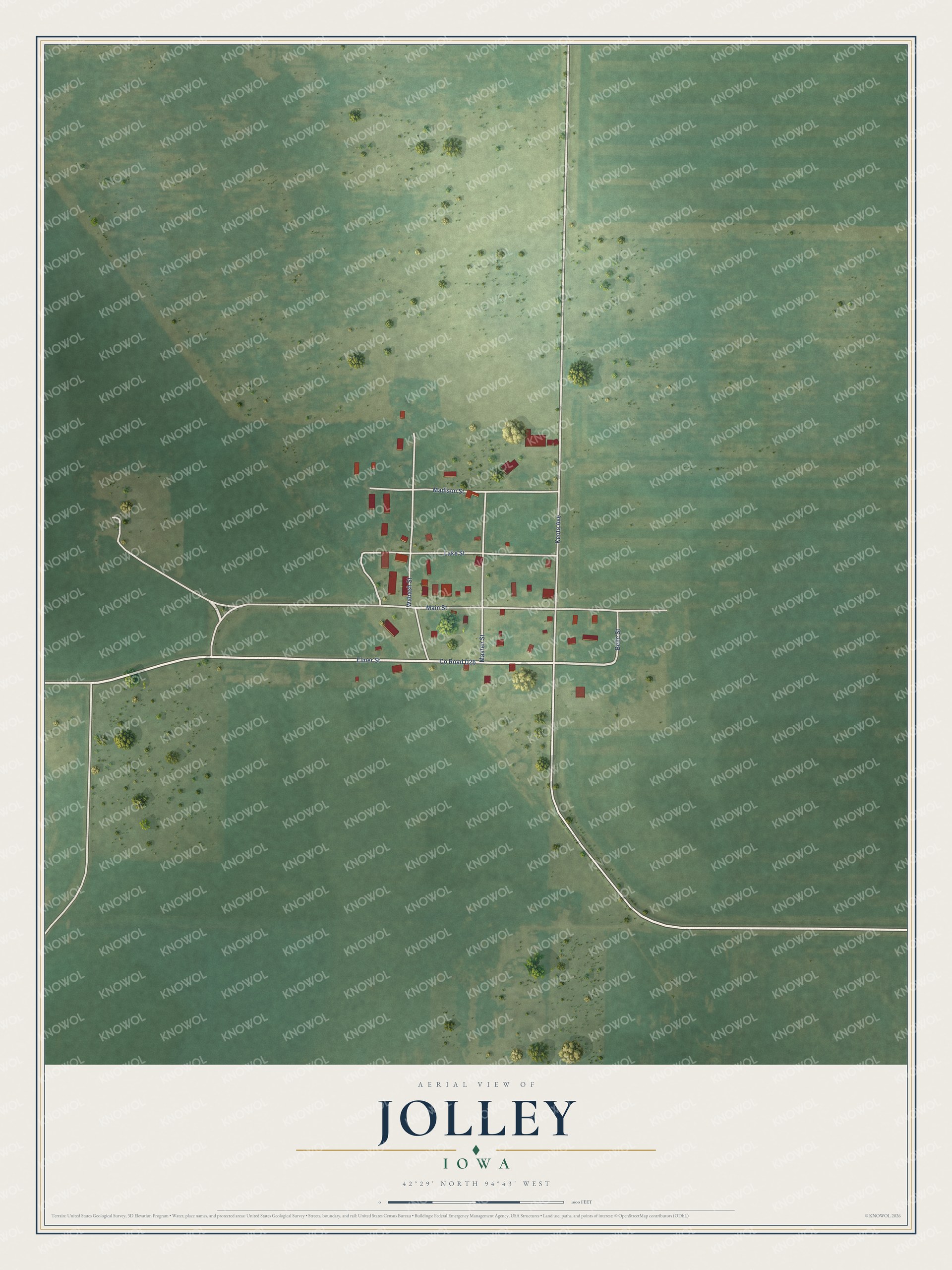Watermarked full-map preview of Jolley, Iowa