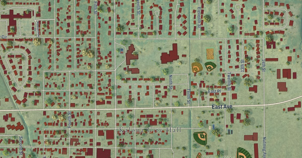 Map of Kalona, Iowa in 2026