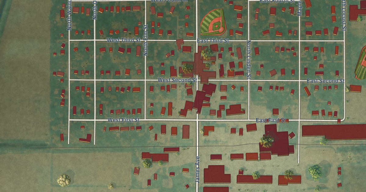 Map of Kanawha, Iowa in 2026