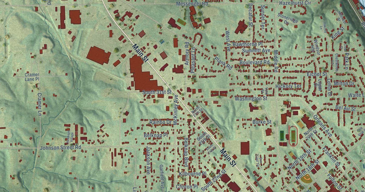 Map of Keokuk, Iowa in 2026