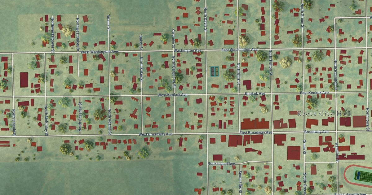 Map of Keota, Iowa in 2026