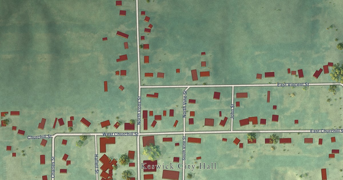 Map of Keswick, Iowa in 2026