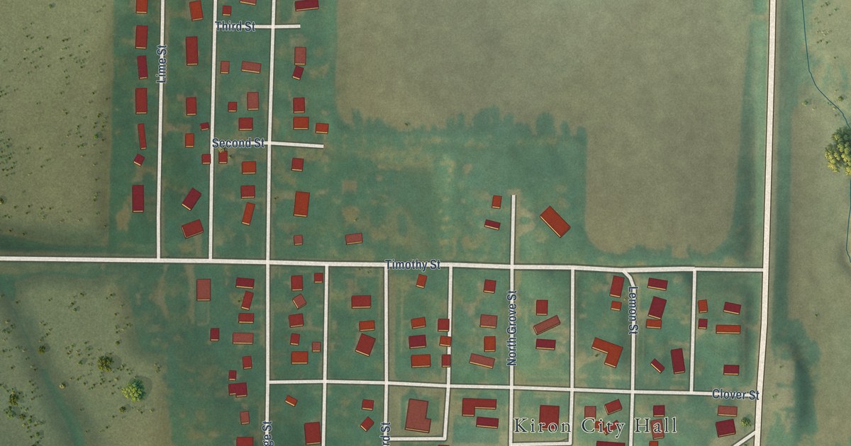 Map of Kiron, Iowa in 2026