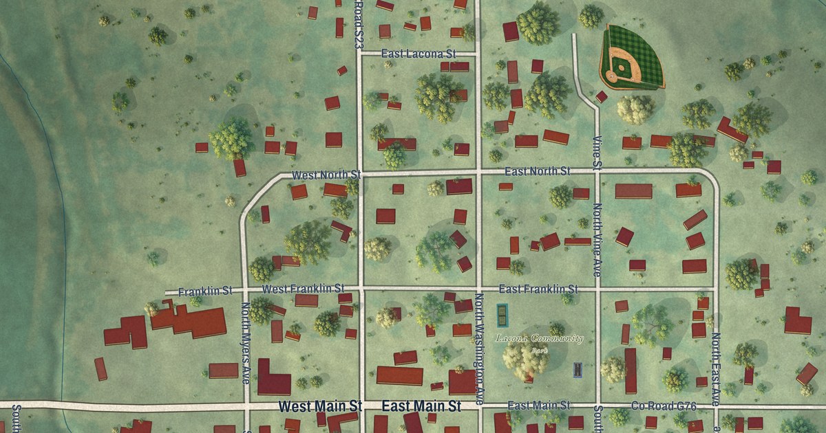 Map of Lacona, Iowa in 2026