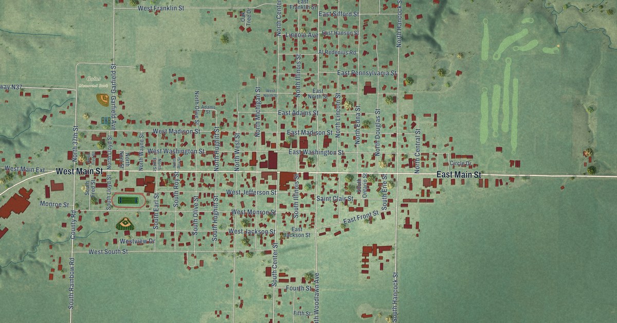 Map of Lake City, Iowa in 2026