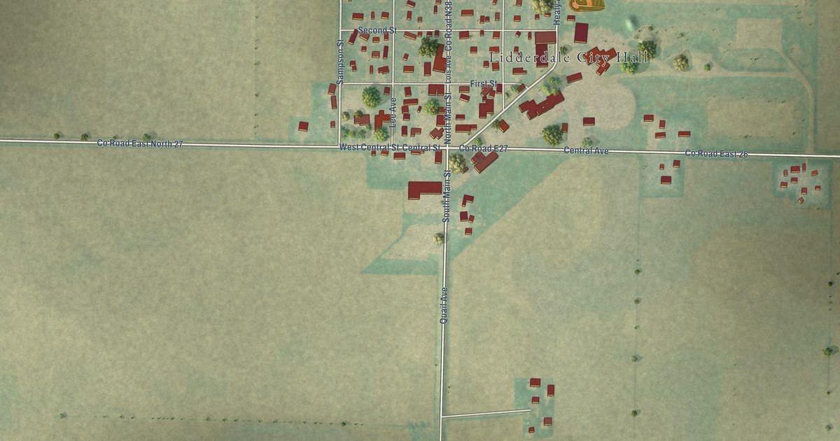 Map of Lidderdale, Iowa in 2026