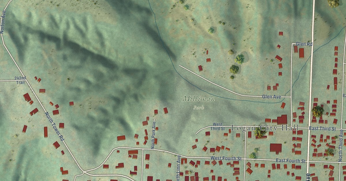 Map of Logan, Iowa in 2026