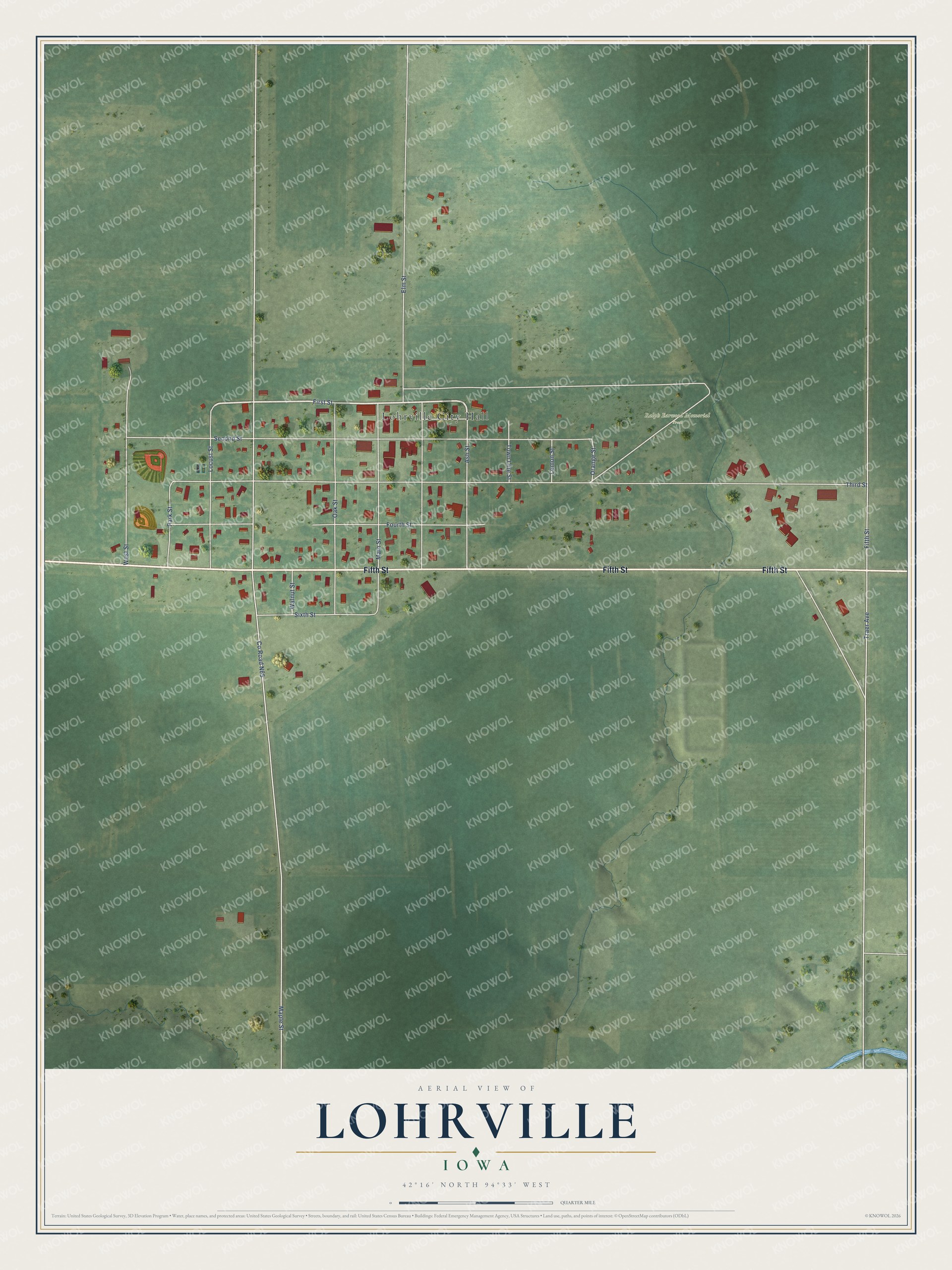 Watermarked full-map preview of Lohrville, Iowa