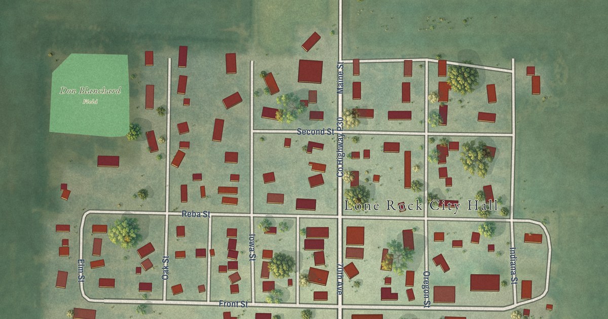 Map of Lone Rock, Iowa in 2026
