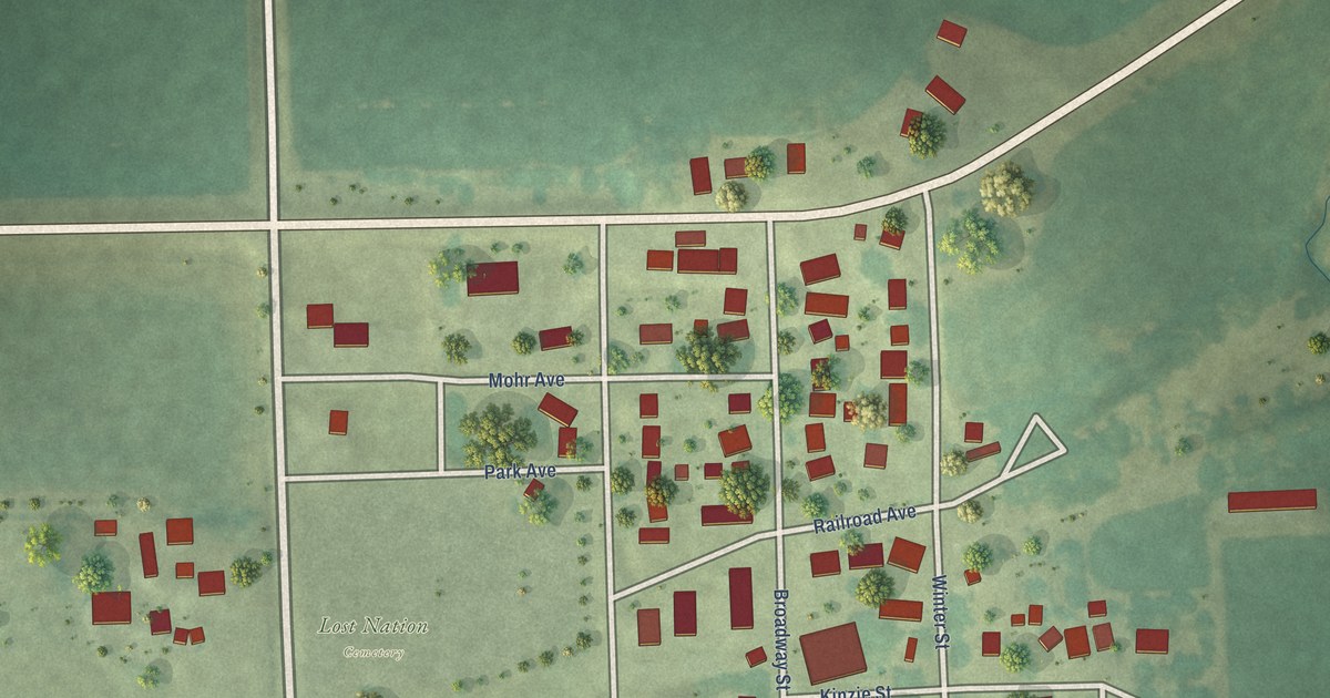 Map of Lost Nation, Iowa in 2026