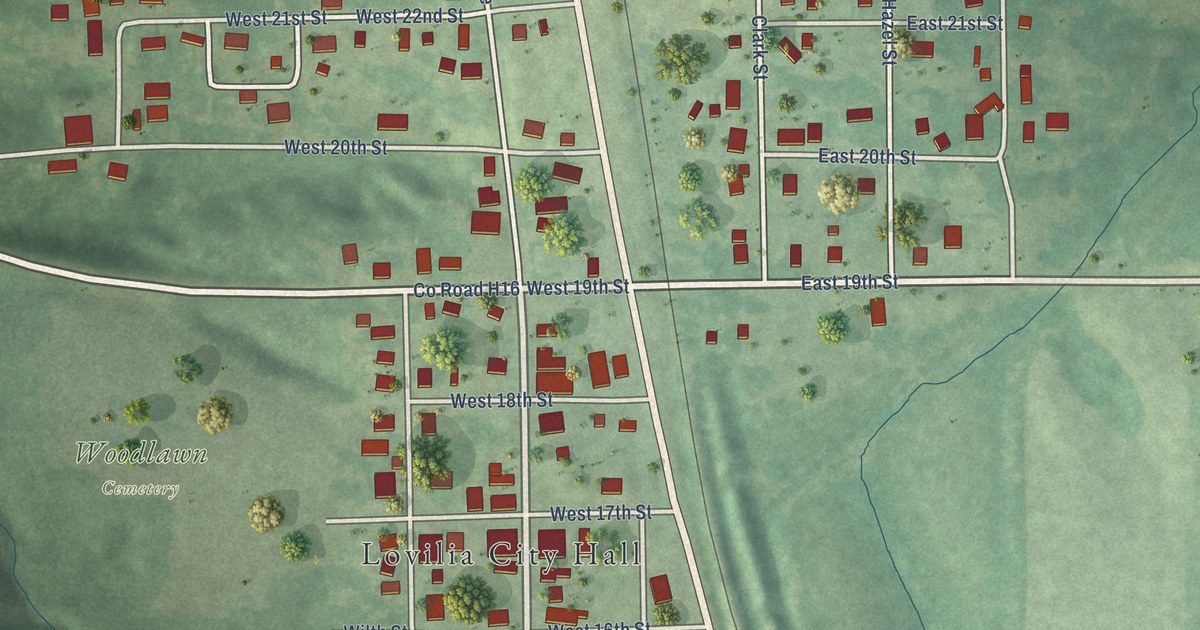 Map of Lovilia, Iowa in 2026