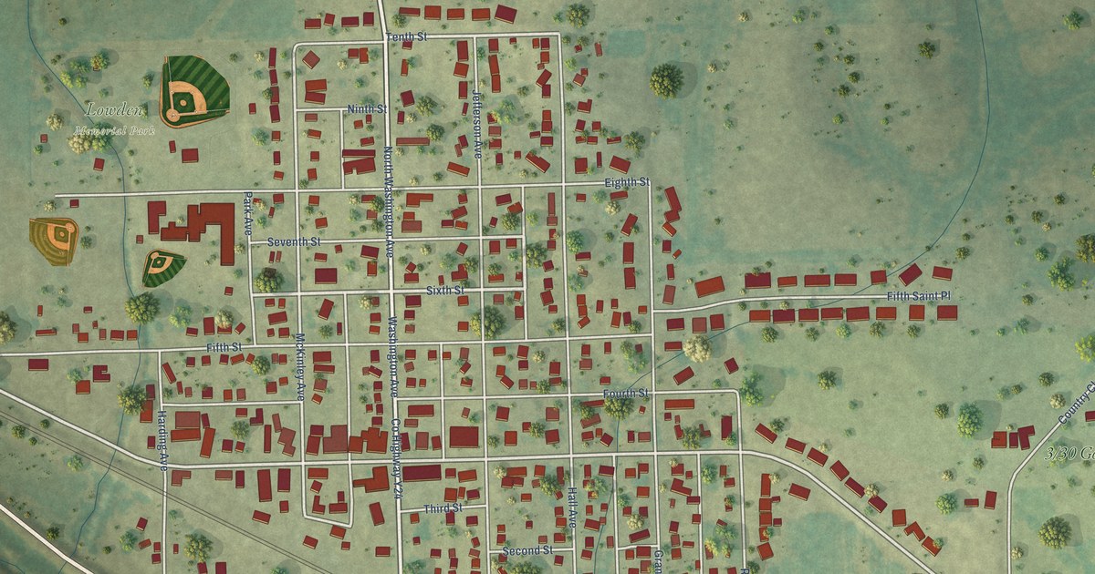 Map of Lowden, Iowa in 2026