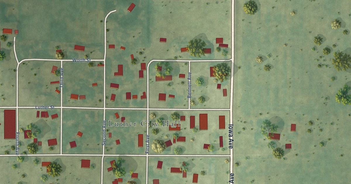 Map of Luther, Iowa in 2026