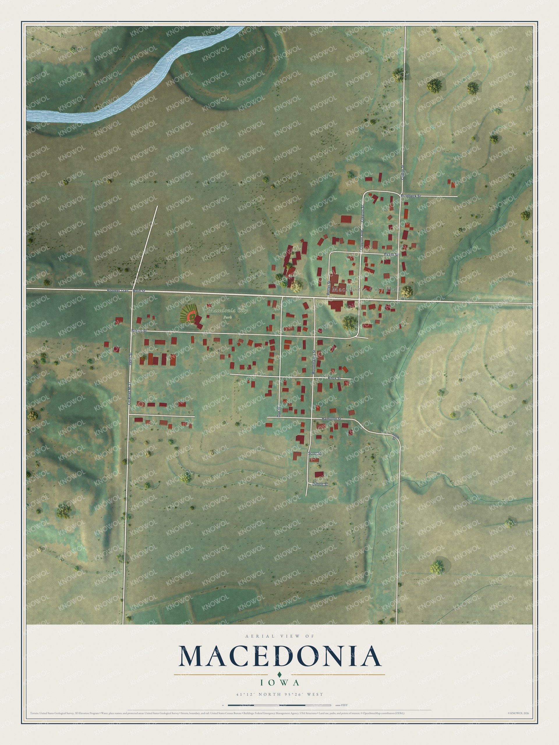 Watermarked full-map preview of Macedonia, Iowa