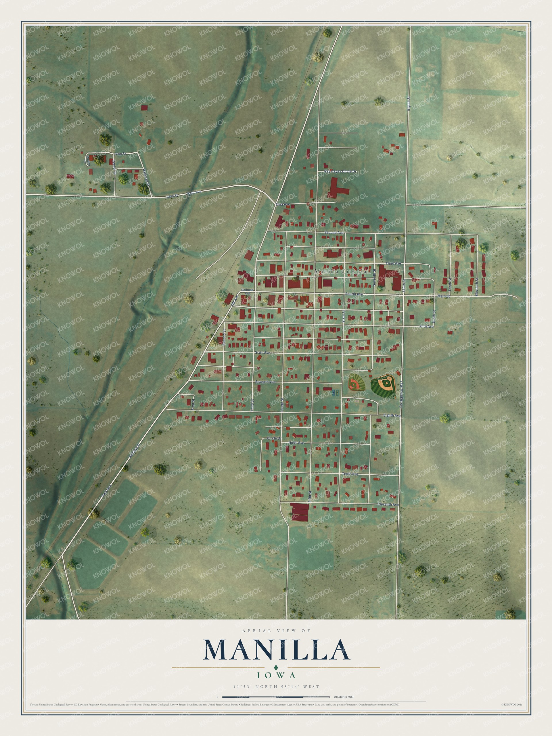 Watermarked full-map preview of Manilla, Iowa