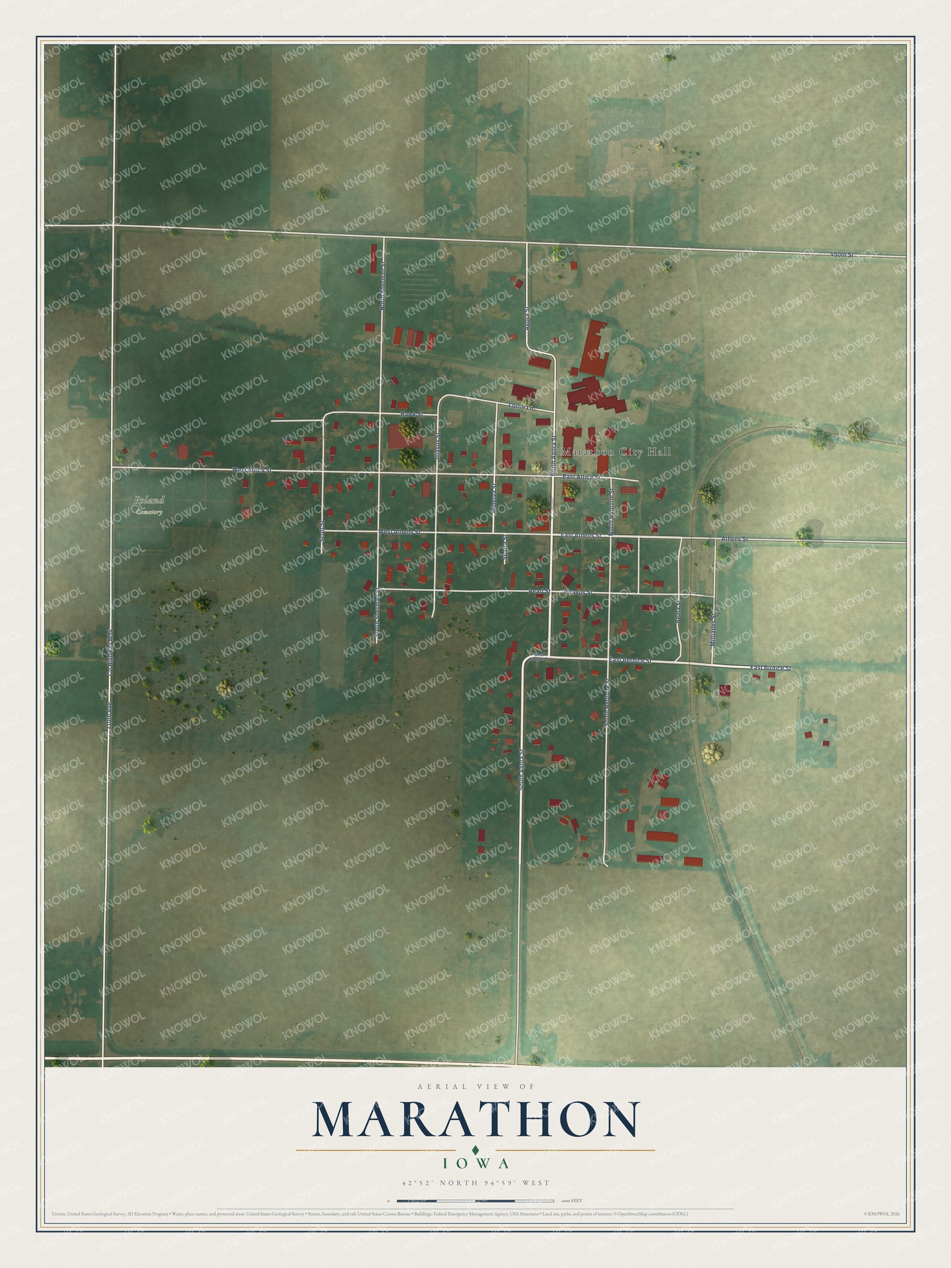 Watermarked full-map preview of Marathon, Iowa