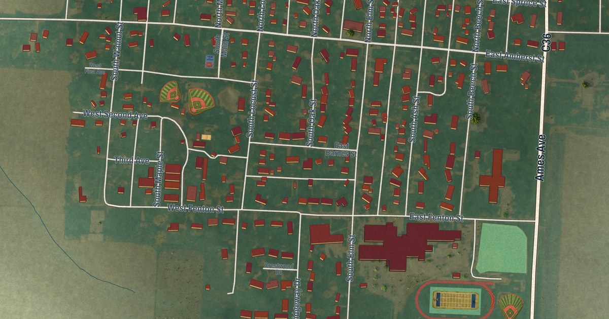 Map of Marcus, Iowa in 2026