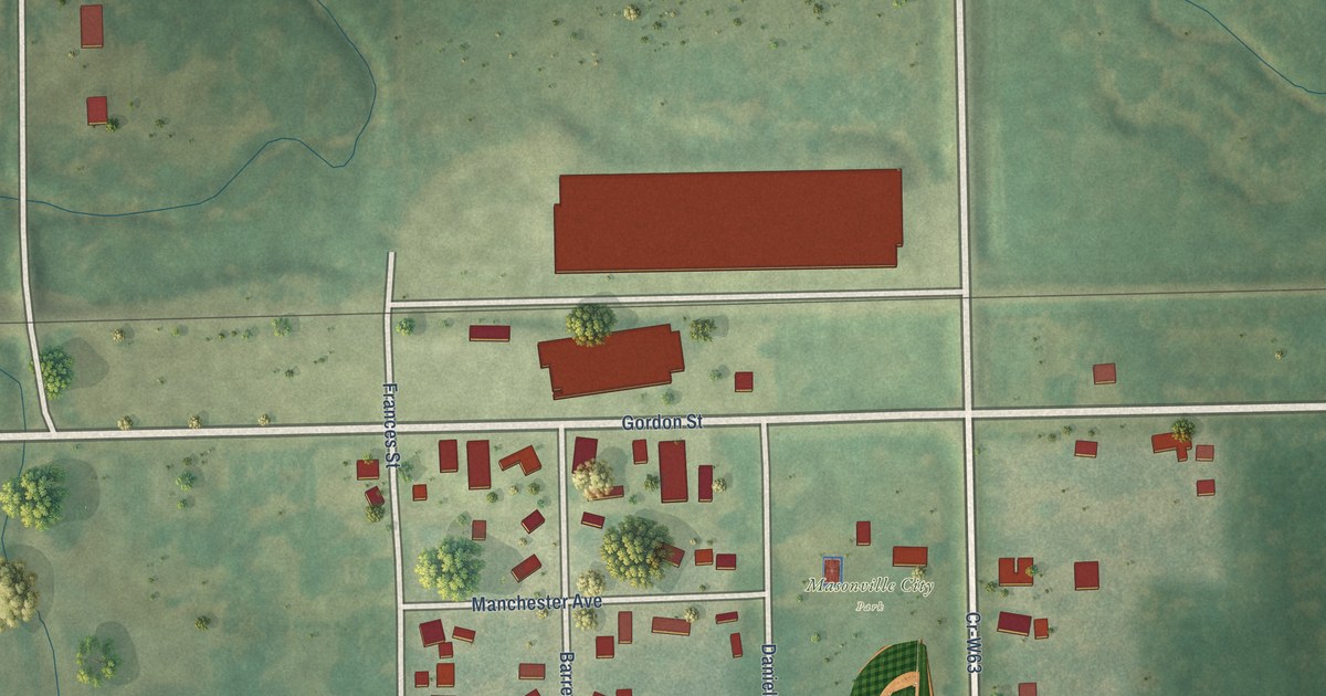 Map of Masonville, Iowa in 2026