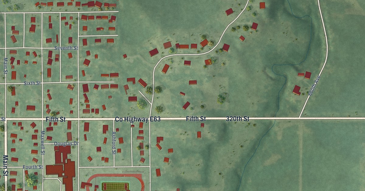 Map of Maxwell, Iowa in 2026