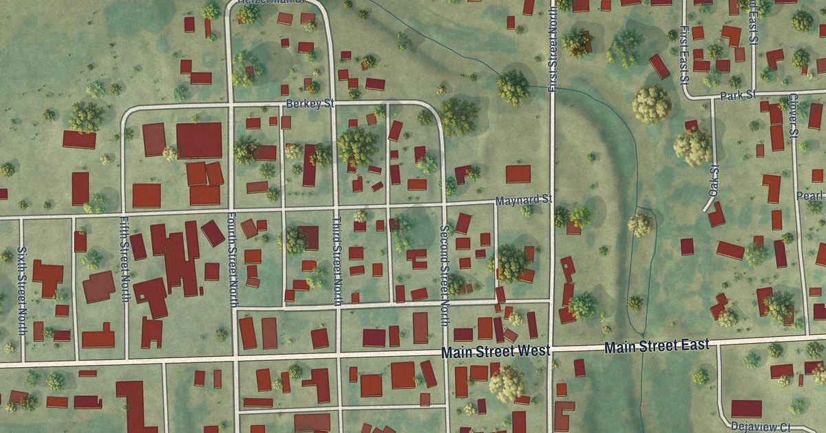 Map of Maynard, Iowa in 2026
