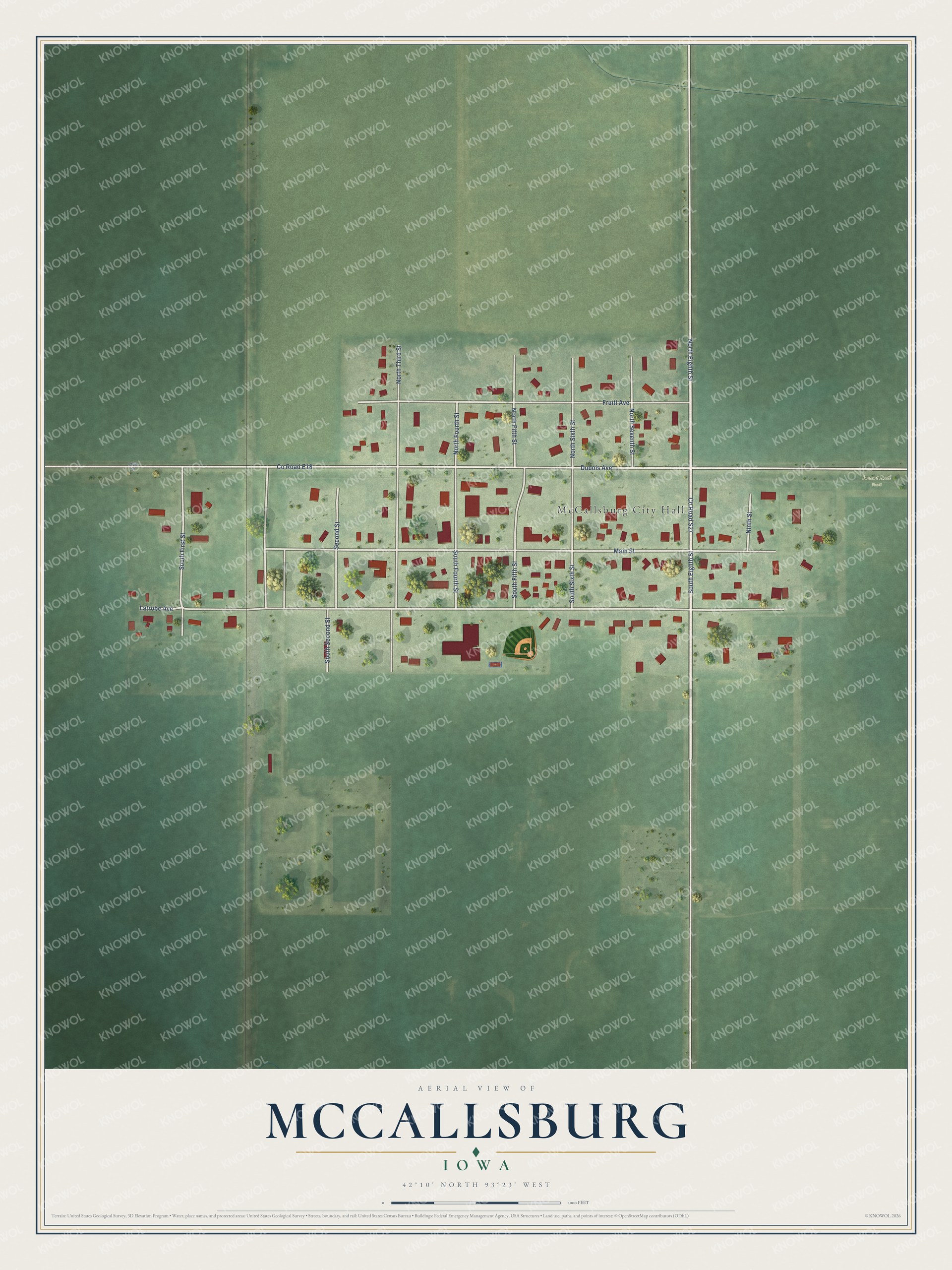 Watermarked full-map preview of McCallsburg, Iowa