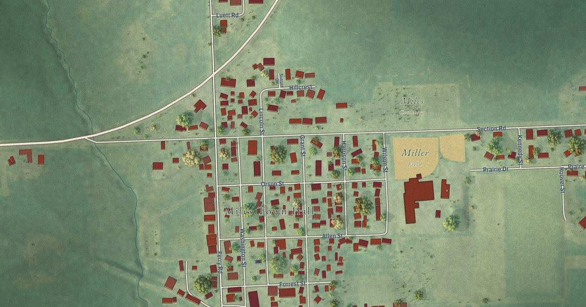 Map of Miles, Iowa in 2026