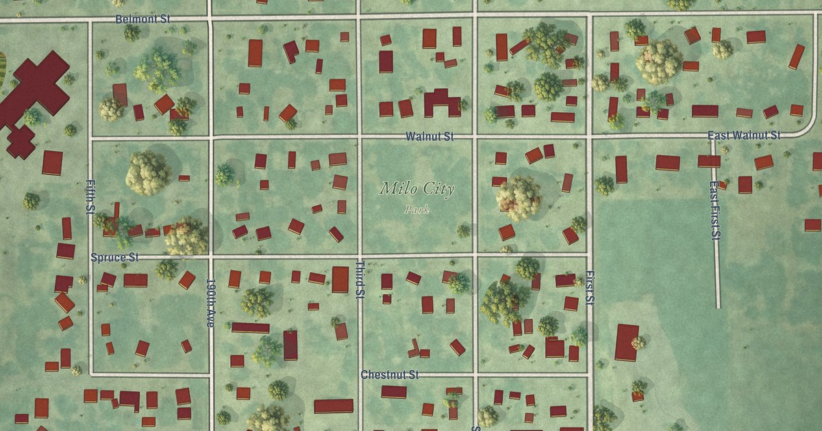 Map of Milo, Iowa in 2026