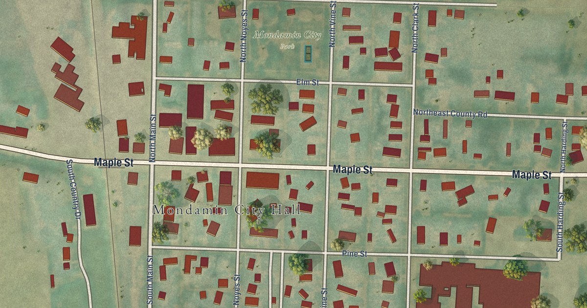Map of Mondamin, Iowa in 2026