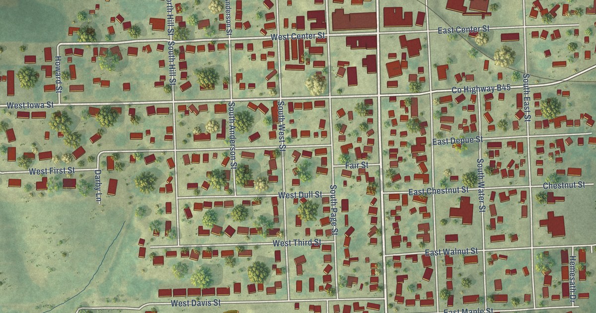 Map of Monona, Iowa in 2026
